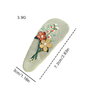 Women'S Sweet Flower Cloth Appliques Hair Clip