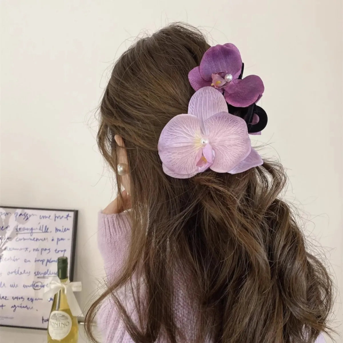 Women'S Sweet Flower Plastic Hair Clip Hair Claws