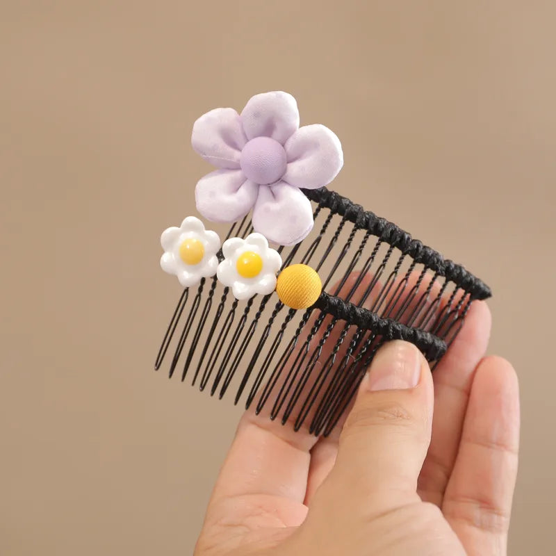 Women'S Sweet Flower Resin Hair Clip