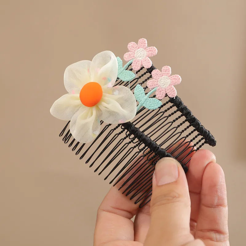 Women'S Sweet Flower Resin Hair Clip