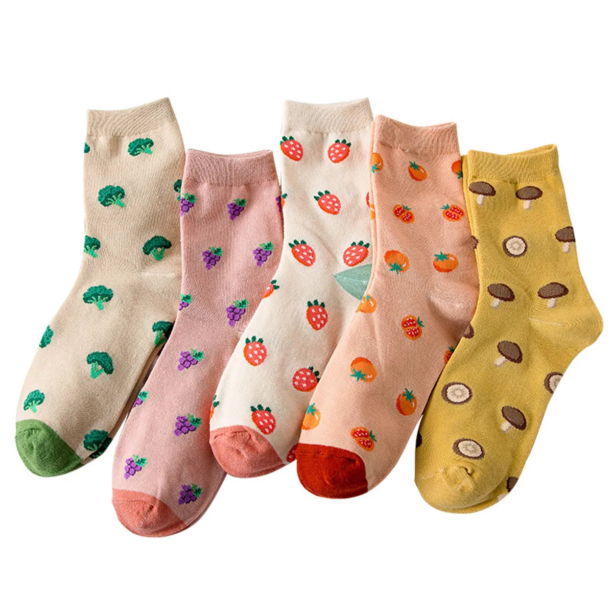 Women'S Sweet Fruit Mushroom Polyester Ankle Socks A Pair