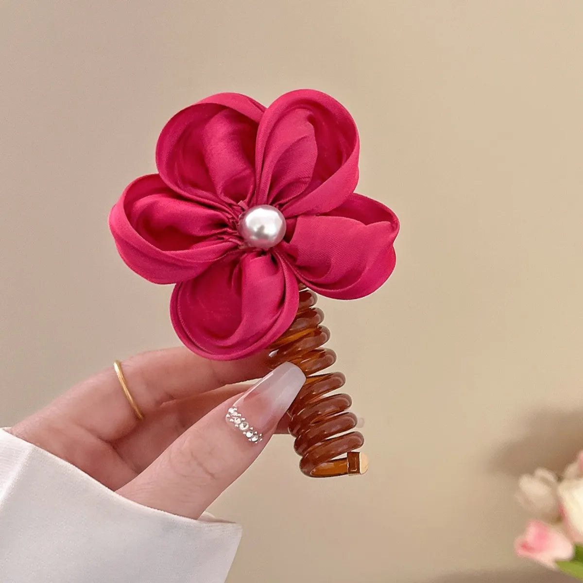 Women'S Sweet Heart Shape Plastic Hair Tie