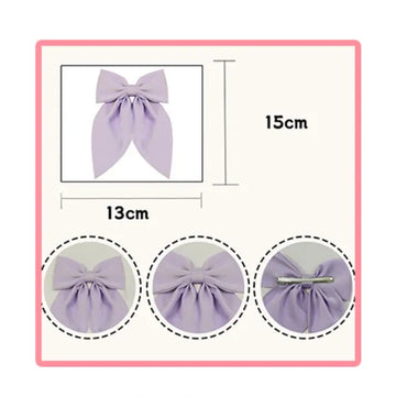 Women'S Sweet Korean Style Bow Knot Polyester Hair Clip