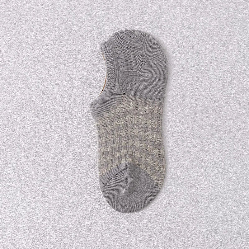 Women'S Sweet Plaid Cotton Crew Socks A Pair