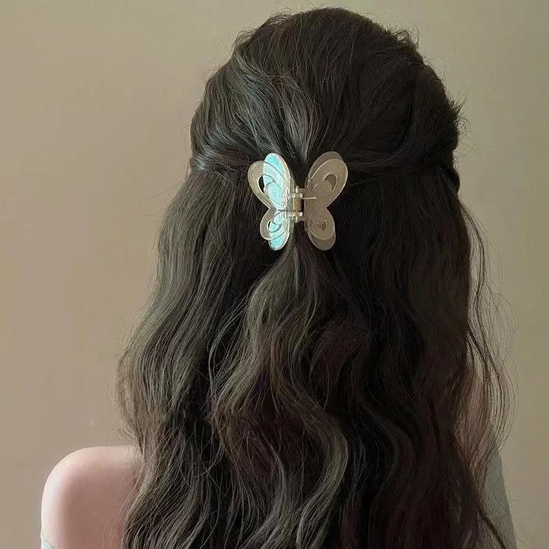 Women'S Sweet Simple Style Butterfly Arylic Hair Claws