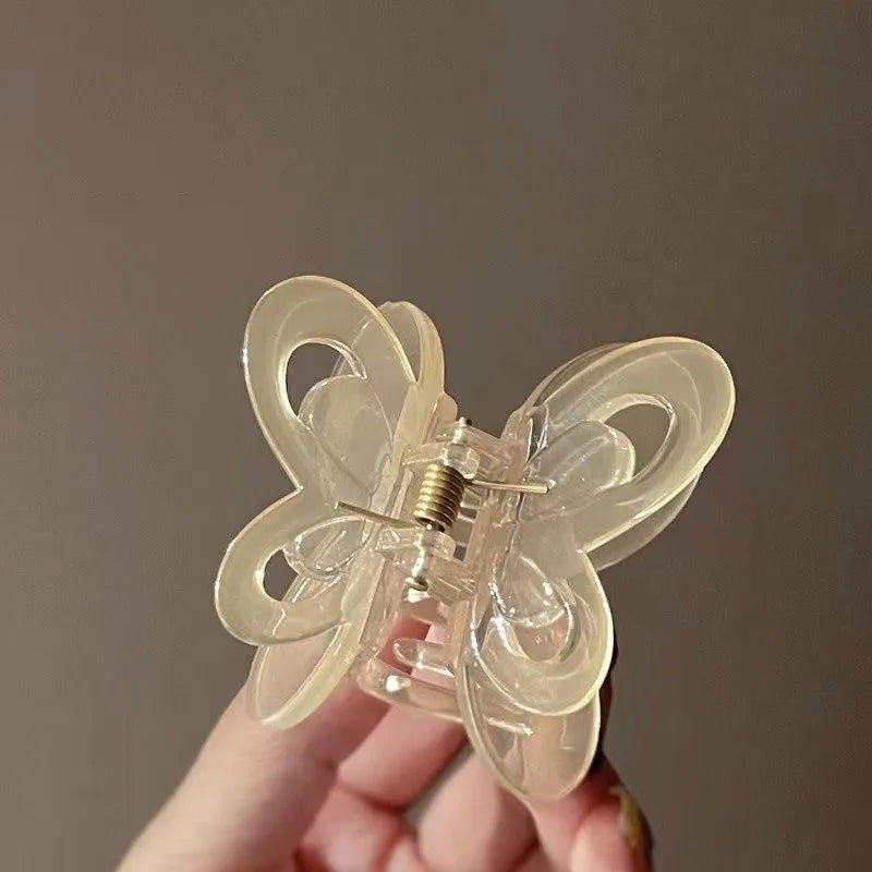 Women'S Sweet Simple Style Butterfly Arylic Hair Claws