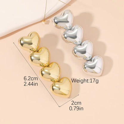 Women'S Sweet Simple Style Heart Shape Alloy Plating Hair Clip