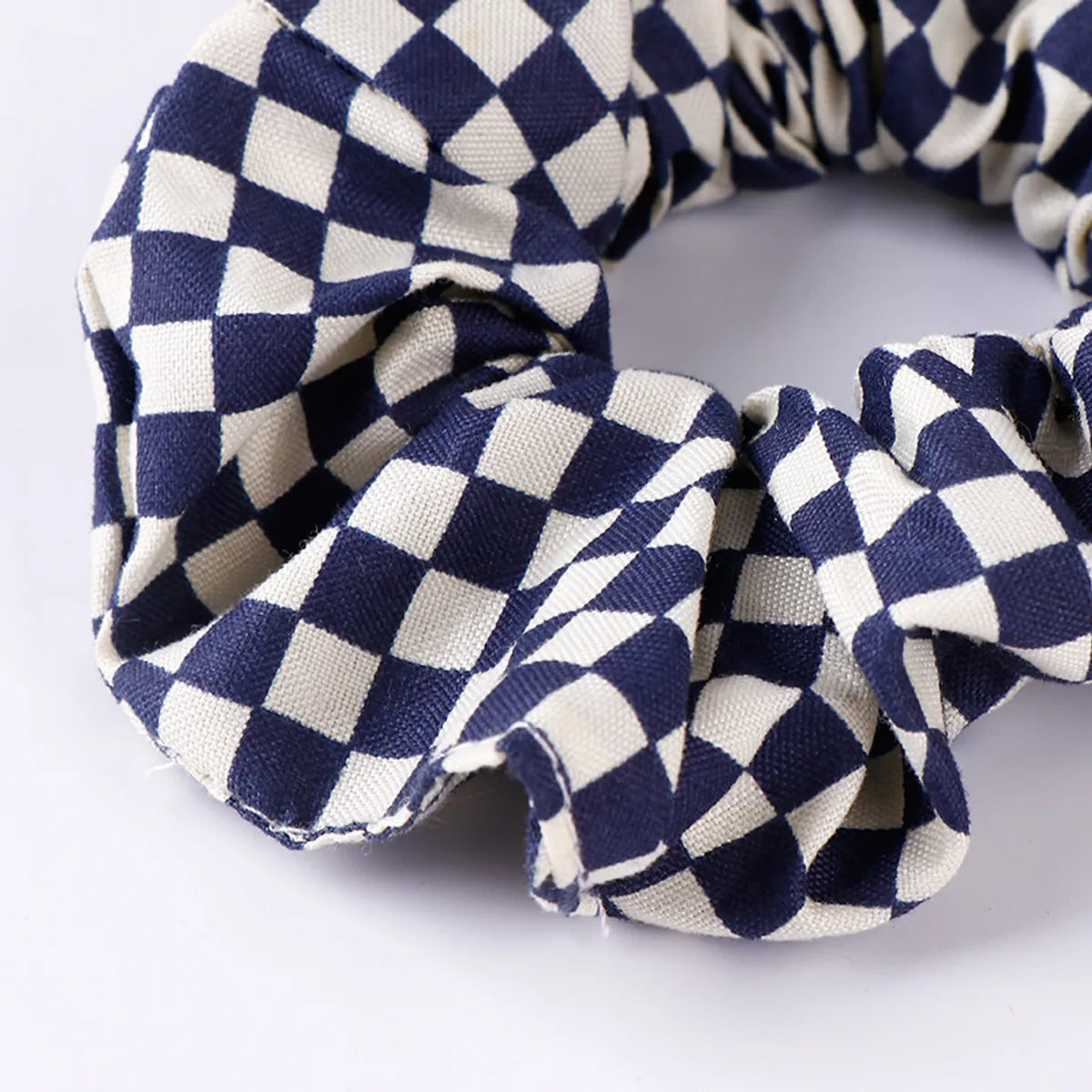 Women'S Sweet Simple Style Plaid Cloth Hair Tie