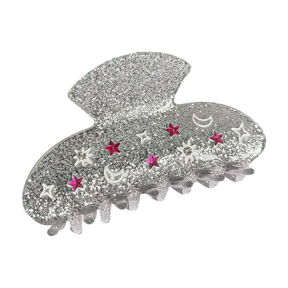 Women'S Sweet Star Moon Heart Shape Arylic Hair Claws