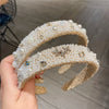 Women'S Sweet Star Water Droplets Solid Color Imitation Pearl Hair Band