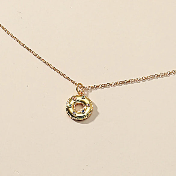 Women'S Titanium Steel Pendent Inlaid Zircon Heart Necklace