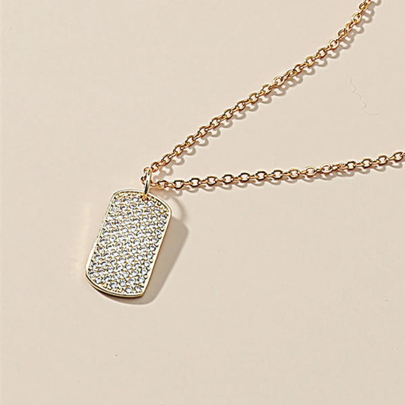 Women'S Titanium Steel Pendent Inlaid Zircon Heart Necklace