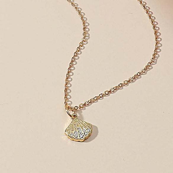Women'S Titanium Steel Pendent Inlaid Zircon Heart Necklace