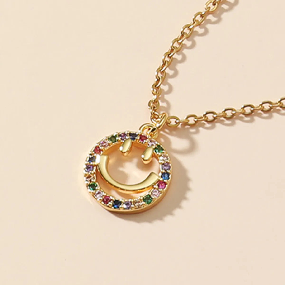 Women'S Titanium Steel Rainbow Pendent Necklace