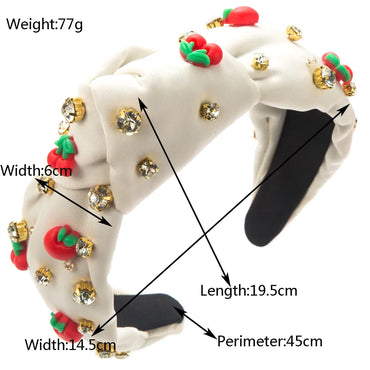 Women'S Vacation Fruit Alloy Glass Inlay Rhinestones Hair Band