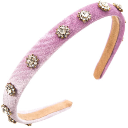 Women'S Vacation Modern Style Classic Style Flower Alloy Cloth Rhinestone Inlay Rhinestones Hair Band