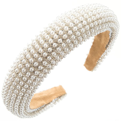 Women'S Vacation Modern Style Classic Style U Shape Imitation Pearl Alloy Rhinestone Inlay Rhinestones Pearl Hair Band