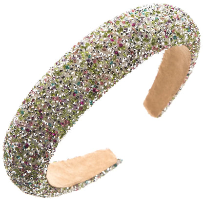 Women'S Vacation Modern Style Shiny U Shape Rhinestone Sponge Inlay Sequins Rhinestones Pearl Hair Band