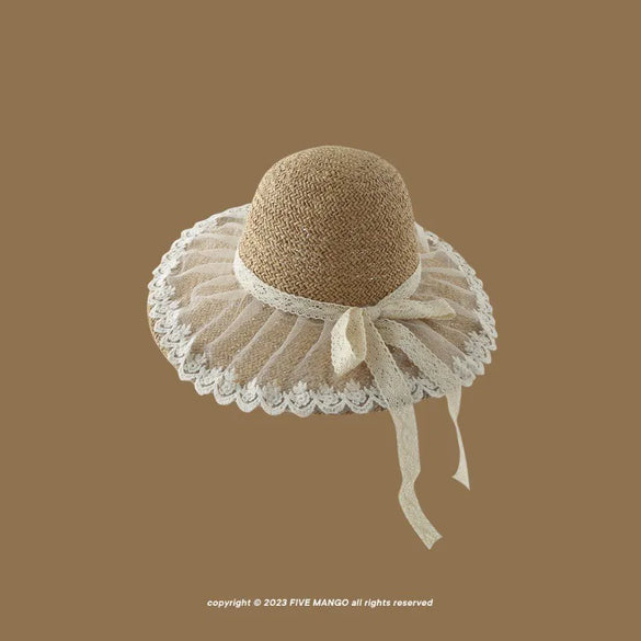 Women'S Vacation Simple Style Letter Solid Color Big Eaves Straw Hat