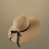 Women'S Vacation Simple Style Letter Solid Color Big Eaves Straw Hat