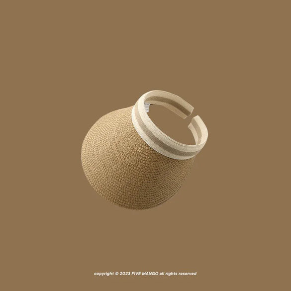 Women'S Vacation Simple Style Letter Solid Color Big Eaves Straw Hat