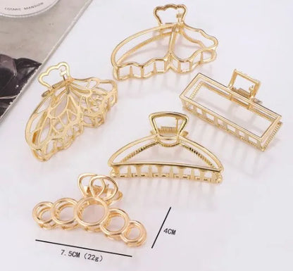 Women'S Vintage Style Butterfly Metal Plating Hair Claws