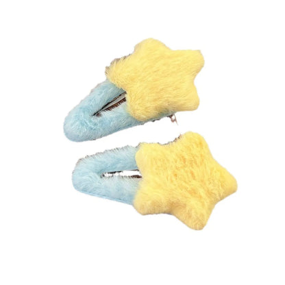 Women'S Y2K Sweet IG Style Star Plush Hair Clip