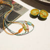 Women Stainless Steel And Titanium Steel Color Rope Letter Necklace With Electroplating