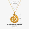 Women Stainless Steel And Titanium Steel Geometric Threaded Necklace With Electroplating