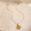 Women Stainless Steel And Titanium Steel Geometric Threaded Necklace With Electroplating