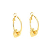 Women 316L Stainless Steel 18K Gold Electroplated Peach Heart And Star Earrings