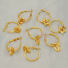Women 316L Stainless Steel 18K Gold Electroplated Peach Heart And Star Earrings