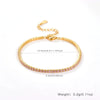 Women 925 Sterling Silver Geometric Tennis Chain Zircon Necklace With Electroplating