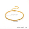 Women 925 Sterling Silver Geometric Tennis Chain Zircon Necklace With Electroplating