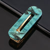 Women's Acetate Geometric Side Hair Clip With Marble Pattern And Electroplated Finish