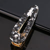 Women's Acetate Geometric Side Hair Clip With Marble Pattern And Electroplated Finish
