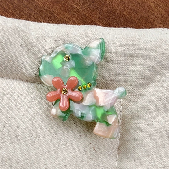 Women's Acetic Acid Duckbill Clip Hair Accessories Handmade With Dog And Zodiac Style
