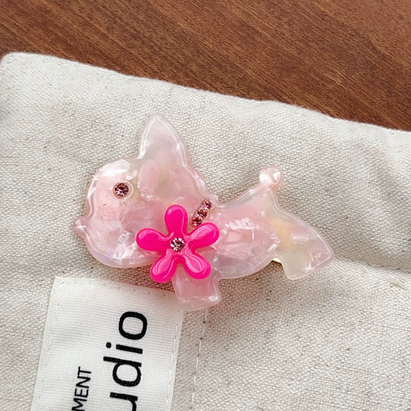 Women's Acetic Acid Duckbill Clip Hair Accessories Handmade With Dog And Zodiac Style