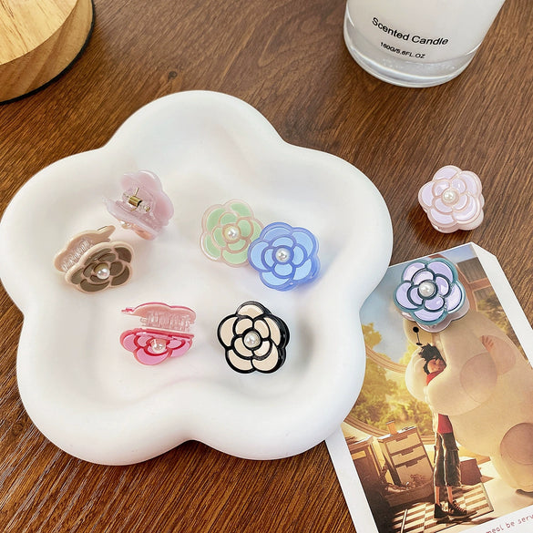 Women's Acetic Acid Handmade Camellia Style Hair Clip