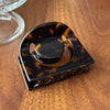Women's Acetic Acid Hollow Halfround Light Luxury Style Printed Hair Clip