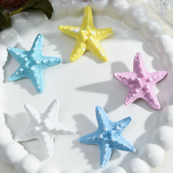 Women's Acetic Acid Starfish Duckbill Clip Hairpin Sweet Style Glued