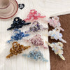Women's Acetic Acid Twin Flower Hairpin Grab Clip Elegant Simple Style With Polishing Treatment