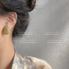 Women's Acrylic Drop Shaped Earrings In Fresh Blue Candy Color With Electroplated Geometric Fashion Style Ear Jewelry