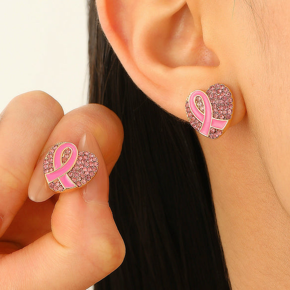 Women's Acrylic Geometric And Heart Shape Dripping Oil Earrings