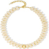 Women's Acrylic Geometric Bead Necklace With Stainless Steel Pendant Ball Chain And Handmade Beading Adjustable Choker