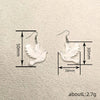 Women's Acrylic Glitter Pigeon Earrings Fashionable Elegant Style