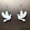 Women's Acrylic Glitter Pigeon Earrings Fashionable Elegant Style