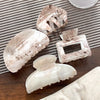 Women's Acrylic Handmade Fashion Ol Geometric Hollowout Semiround Hair Clip Hair Accessories