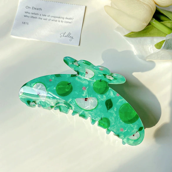 Women's Acrylic Handmade Small Fresh Fruit Shape Hair Grab Clip