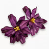 Women's Acrylic Large Flower Earrings With Plated Finish Simple Artistic Floral Statement Earrings